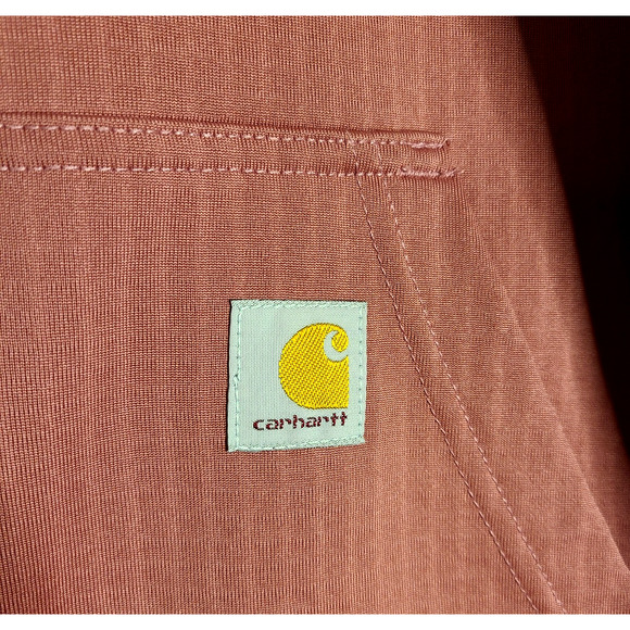 Carhartt Force Relaxed Fit Long Sleeve Pullover Mock Neck Sweatshirt Small Mauve - Picture 6 of 13